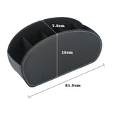 Fashion PU Leather Remote Control Storage Box Five Grids Classified Storage Cosmetics Brush Holder Desktop Organizer Pen