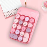 High Quality Colorful Wireless Numeric Keypad Silent Rechargeable Mini Portable Keypad External Keyboard Office