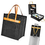 New Durable Waterproof Shoe Organizers with PVC Compartments and Zippered Pockets for 6 Pairs of Shoes