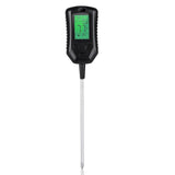 Yieryi New 4 In 1 Soil PH Meter Moisture Monitor Sunlight Tester Thermometer Gardening Plants Flower Soil Sensor with Blacklight