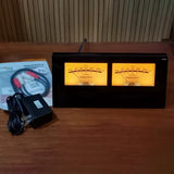High-Precision Audio Level DB Meter Dual Analog Finished VU Meter 2-Way Amplifier Audio Selector