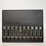 N10 NAS Chassis 10+2 Bays MATX Motherboard Support 1U Power Supply Aluminum Alloy Case with Hard Drive Trays