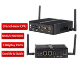 Nano Intels Mini PC Computer N100 4 Core Dual 2 Lan Ethernet 4 USB Ubuntu Win 10 Fanless Industrial PC Intels Nuc Mini PC