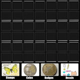 B27B Individual Plastic Sleeve Holder 200Pcs 2.5 X 2.5 Clear Coin Flips Double Pocket Coin Collector Protectors