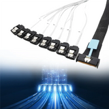 0.5M PCI-E Slimline SAS SFF-8654 8I To 8X SATA Server Hard Drive Conversion Cable SFF-8654 74P To 8Xsata 7P Cord