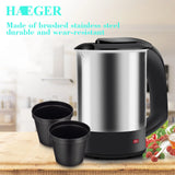 0.5L Mini Electric Kettle Stainless Steel Automatic Power Off Portable Travel Water Boiler Pot