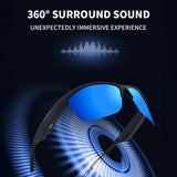 Fashion 5.4 Smart Bluetooth Glasses with Call/Music Function  Long-Endurance Sports Earphones Type-C Fast Charging