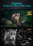 NV4000 4K UHD Tactical Camera Handheld Monocular Telescope 300M Infrared Night Vision for Hunting 36M Pixels 8X Digital Zoom