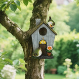 2025 New Resin Bird House Waterproof Nest Cage for Outdoor Easy Installation Attracting Birds Shelter Place Garden Decoration