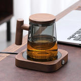 220V Cup Heater Mug Warmer Electric Hot Plate 55°C Cup Heaters Warmer Coaster Coffee Milk Tea Heating Pad 19W For Friends Gift