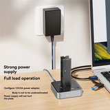 GW-M2 20Gbps Two Bay SSD Docking Station Dual Bay Offline USB C To NVME PCIE Docking Station One-Key Offline Clone SSD Dock US P