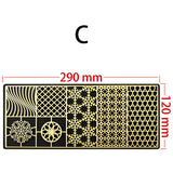 Ice Cube Logo Pure Copper Mold DIY Brass Ice Design Stamping Plate Ice Printing Bartender Whiskey Pressing Tray Mould 290x120MM