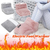 USB Electric Foot Warmer Thermostatic Shoes Winter Feet Heater For Home Bedroom Sleeping Thermal Plush Heating Slippers