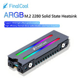 ARGB M.2 2280 NVME SSD Heatsink with Silicone Thermal Pad Solid State Drive Radiator Aura Sync Aluminum Alloy PC Accessories