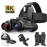 NV8310 Naked-eye 3D Head-mounted Tactical Telescope Camera 4K UHD Infrared Binoculars for Hunting Camping Day and Night Use