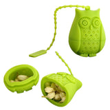 20pcs Silicone Tea Infusers Creative Owl Reusable Tea Strainer Ball