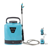 Battery Powered Backpack Sprayer Adjustable Pressure Agricultural Electric Sprayer with 5 Nozzles for Weeding Spraying Cleaning
