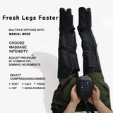 Air Compression Leg Massager Rechargeable Foot Calf Massage Boots For Relaxation Muscle Pain Relief Promote Blood Circulation