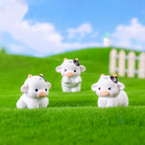 48PCS Mini Cow Figurines Resin Cow 6 Kinds of Cute Cow Resin Animal Mini Resin Figures Outdoor Home Garden Decoration Accessorie