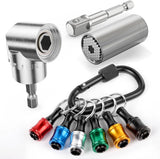 Tools Set Gifts for Men, 7mm-19mm Universal Socket Ratchet Adapter Socket Wrench, 1/4 inch Screwdriver Drill Bit Holder