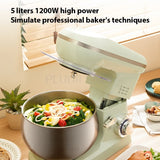 220V 3L Multifunctional Mixer 600W with 6 Speed Settings and Timer Pure Copper Motor 304 Stainless Steel Bowl for Kneading Dough