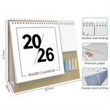 Decorative Desk Calendar Triangular Support Exquisite Patterns Custom Planner Binding Calendar Stable Support Office Calendar