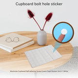 Wardrobe Cupboard Self-adhesive Screw Covers Caps Stickers 54 in 1 White LZB
