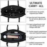 Stylish Large Capacity Laptop Tote Bag Professional Waterproof Large Capacity Bag Women Shoulder Bag Business Travel