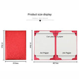 New Paper Blank Folder A4 Thicken Certificate Holder File Page Folder