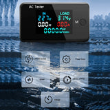 AC Dual Voltage Digital Tester 0-500V Voltmeter 0-100A Ammeter 0-50K Power 0-99999Kwh Electric Energy Monitor with 35*23mm