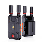 400m 5G 4K Wireless Video Transmitter Receiver HDMI Extender Dual Display Adapter Support Battery Wedding Camera Live Streaming