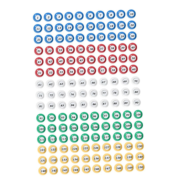 150 Bingo Balls Raffle Numbers 1-150 for Group Activities and Game Ni ...