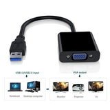 USB 3.0 To VGA Adapter Multi-Display FHD Video Converter Support for Windows Computer Desktop Laptop PC for Monitor Projector