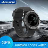 Sunroad GPS Sports Watch Digital Altimeter Compass Barometer Waterproof Cycling Running Swimming Heart Rate Monitor BT Watches