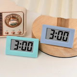 Mini Clock Simple Electronic Digital Display Clock Bedside Clock Car Clock Student Clock Portable Desk Clock Triangular Clock