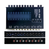 2X 9 Band Equalizer High Performance 9 Equalization Bands 12V DC For Boat RV Car Metal With CD AUX Input DSP Chip Output