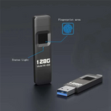 ABWG-Fingerprint Encrypted U Disk Mobile Phone Computer Dual-Use High-Speed Transmission Flash Memory 128G for