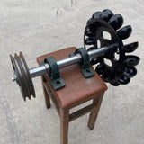 Inclined impact type with bearing seat, low speed turbine generator blades