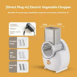 50W Automatic Vegetable Cutter 3 Blades and Detachable Design Electric Vegetable Cutter for Shredding Slicing Grating Home Use