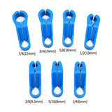 7pcs Pipe Joint AC Lines Angled Disconnect Mixed Size Plastic Car Fuel Line Angled Disconnect Portable Auto Accessories