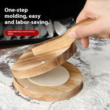 Dumpling Skin Maker Wooden Dumpling Wrapper Presser Pastry Tool Dough Presser with Heavy Duty Thickened and Non Slip Base Design