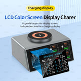 140W GaN PD Charger Digital Display Desktop USB Type C Fast Charger PD PPS QC4.0 Quick Charger for MacBook