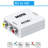 RCA AV to HDMI-compatible Converter AV/CVSB L/R Video Box HD 1080P 1920*1080 Support NTSC PAL Output AV To HDMI-compatible