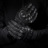 Tactile five-finger gloves with touchscreen, PU leather, non-slip, impact-resistant outdoor hunting and shooting protective gear