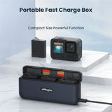 Amagisn Portable Battery Fast Charging Box 3 Ways Fast Charger Box For Gopro Hero 13 Battery Action Camera Accessories