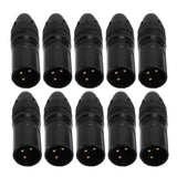 DIY Microphone XLR 3 Pin Male Plug Connector Cable Solder Plug 10Pcs MIC Adapter Earphone Light For Speaker Transmission