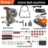 New Stepless Speed  Belt Sander 110V/220V Polishing Grinding Machine Mini Grinder Diy Belt Sander Sharpening Machine Polish Tool