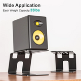 Desktop Speaker Stands, 1 Pair, Studio Monitor Riser With Vibration Dampening Pad And 5° Tilt Design Improve