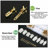 480PCS 2.8mm 2 3 4 6Pin Motorcycle Wire Connector Housing Terminal Male Female Plug Pin Header Crimp Wire Terminal Connector Kit