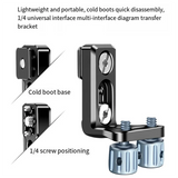 B27B 1/4 Scew Transmission Mounting L Bracket With Cold Shoe Mount For DJI TRANSMISSION TX Holder For DSLR Camera Cage